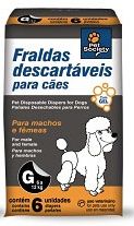 Fraldas Descartáveis Pet Society - G 6 UND