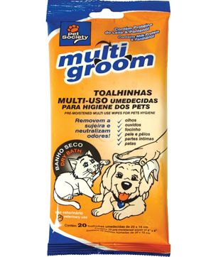 Multi Groom toalhinhas pet society-20 UND