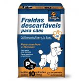 Fraldas Descartáveis Pet Society - P 10 UND